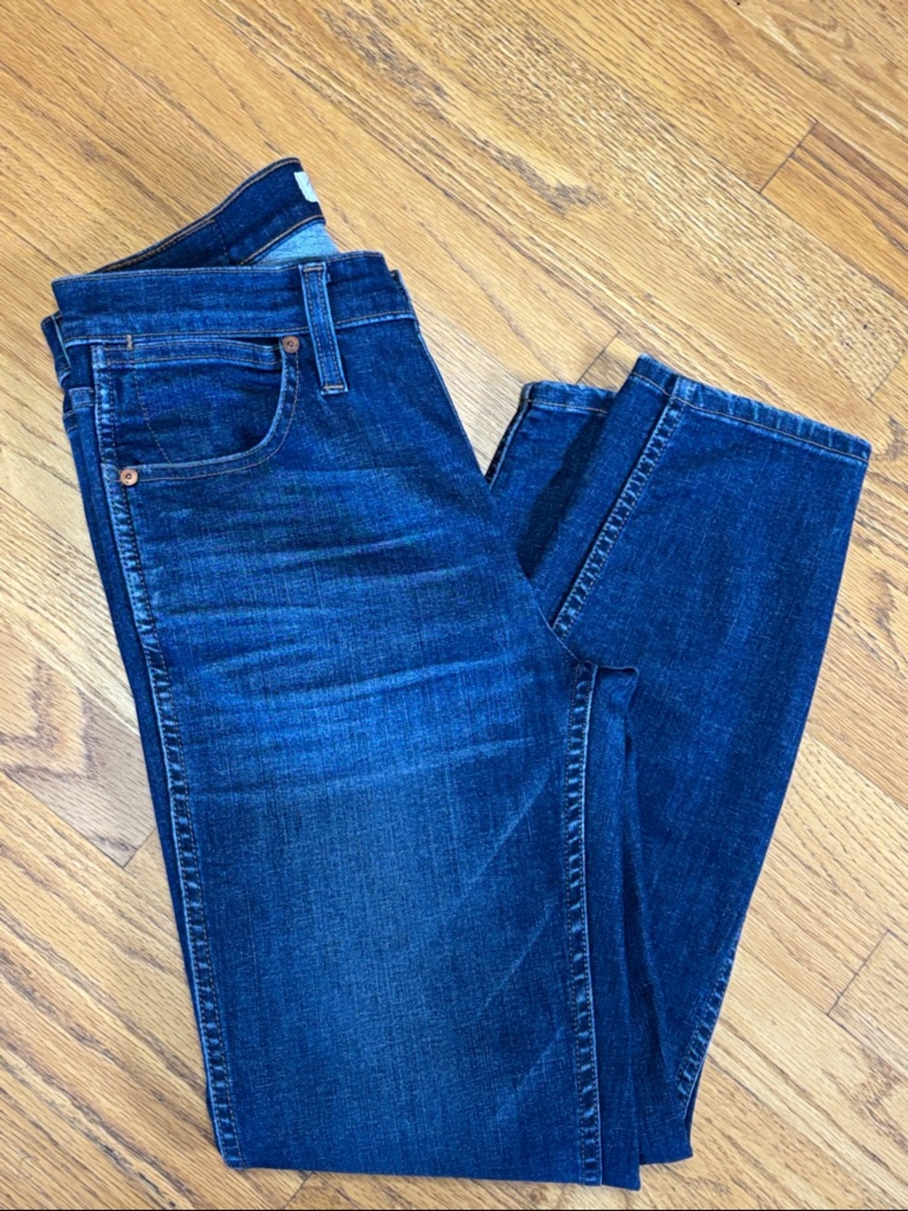 Madewell 9" High Riser Skinny Skinny Crop Stretch Blue Jeans Size W/28 - Picture 12 of 13